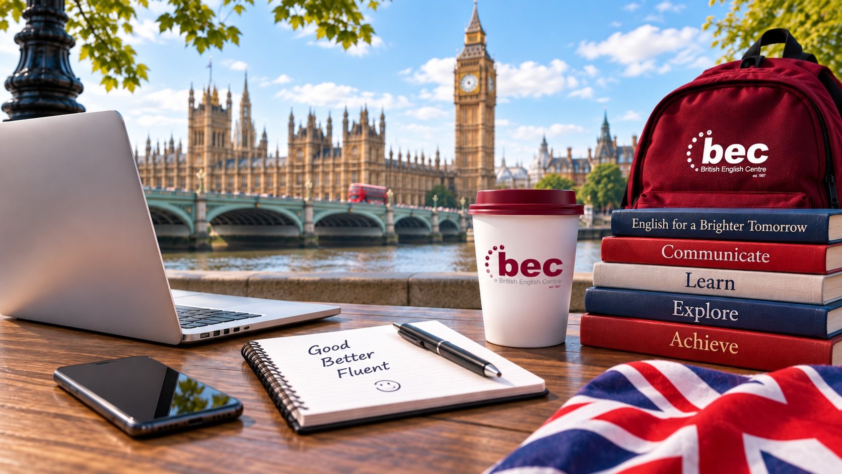 Materiales de estudio de British English Centre frente al Big Ben