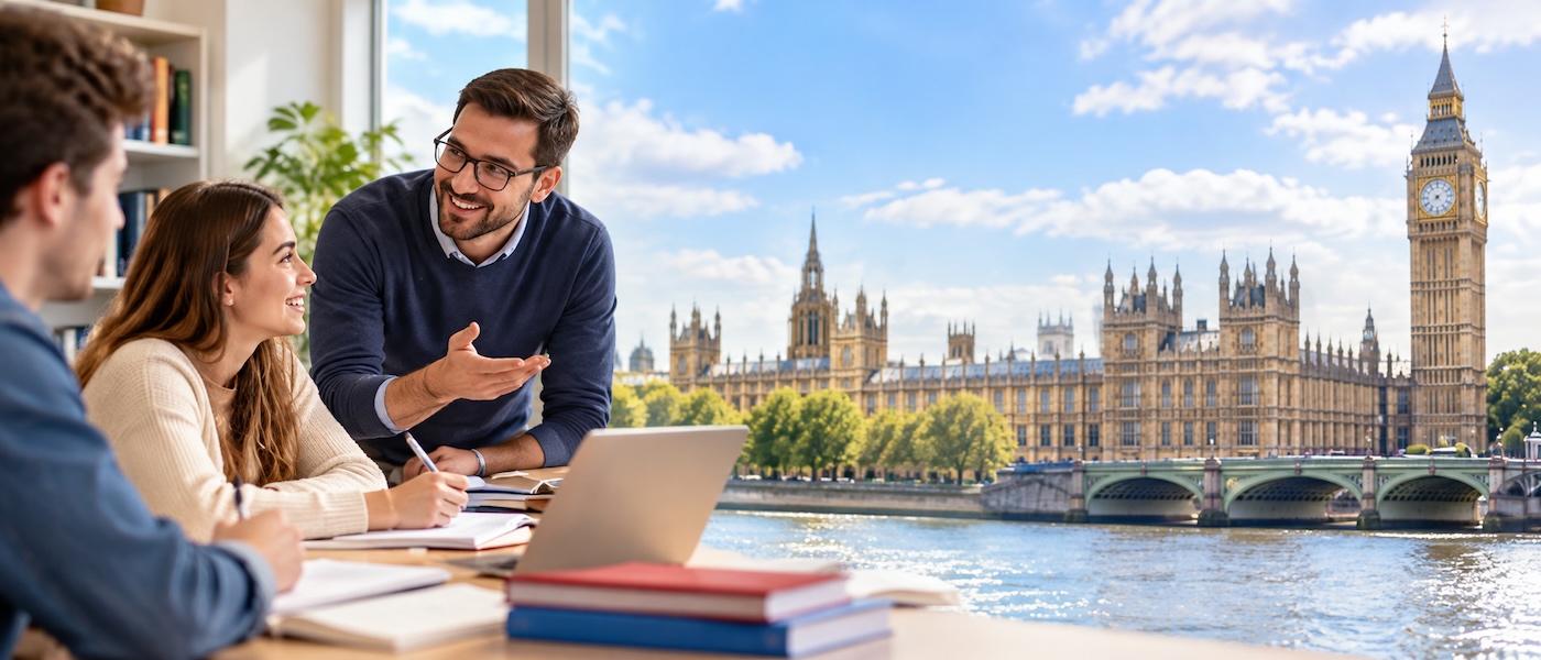 Estudiantes de BEC aprendiendo inglés